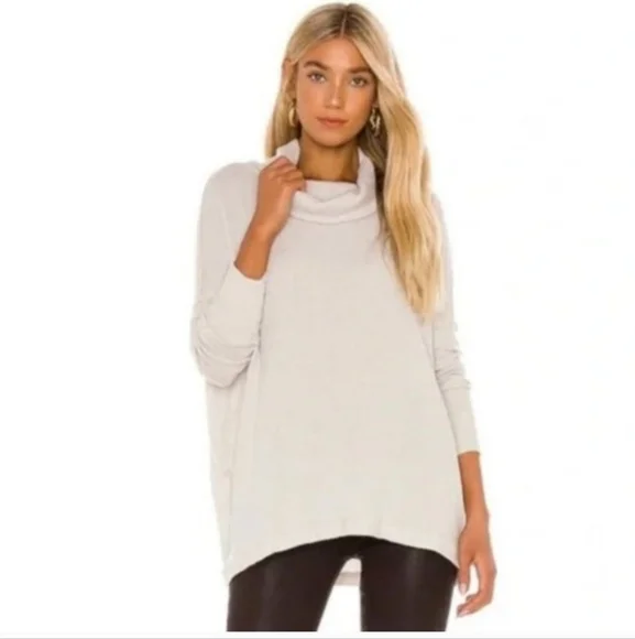 NWT Free People Stone Cold Juicy Long Sleeve Top Size small Cream Beige - Picture 1 of 11